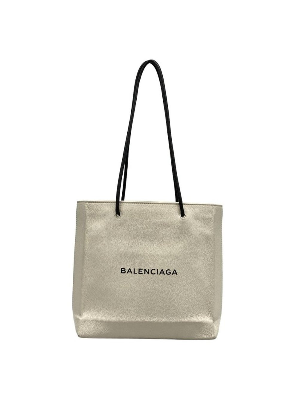 Balenciaga Tote Shopping White Black Leather - Picture 1 of 15